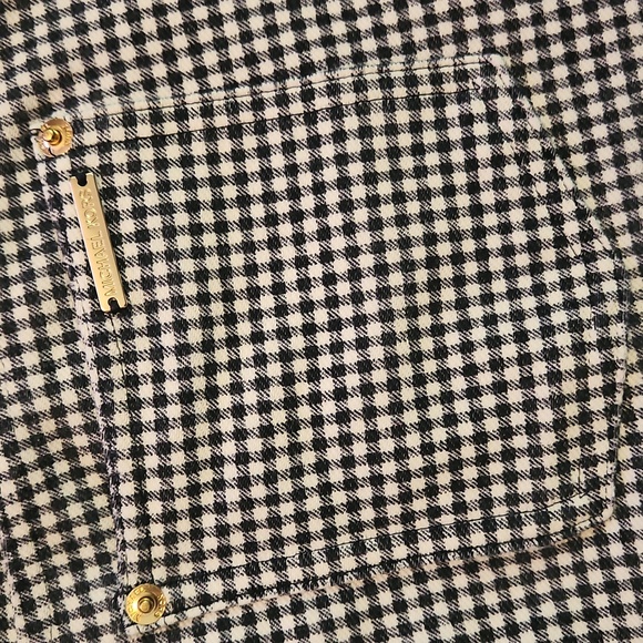 Michael Michael Kors Blue Gingham Slim Ankle Pants Sz XL - Picture 5 of 7